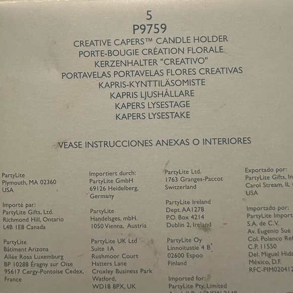 PartyLite set of 2 Creative Capers Black Metal 3-in-1 Candle Holders - Picture 5 of 11